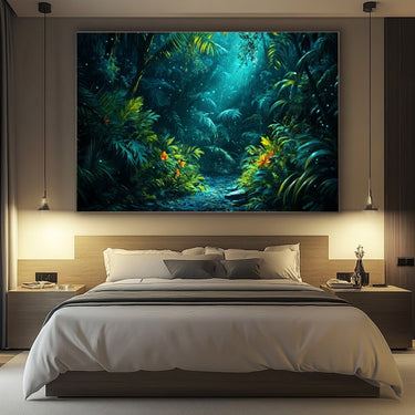 Night Sky Forest Painting